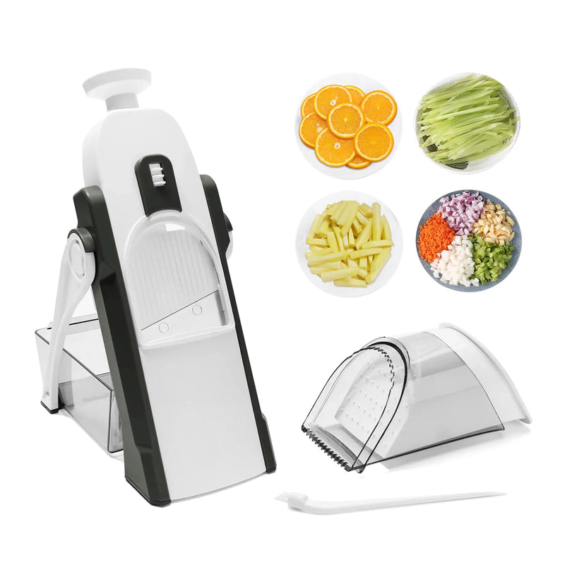 5 em 1 Manual Seguro Chopper Vegetal Multi-função Slicer Acessórios de Cozinha Tiras Julienne Dicer Mandoline Slicer